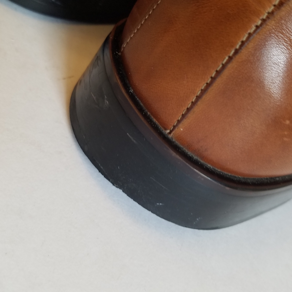 Fratelli Select Men's  Slip on Dress Shoes Leather  Square Toe  Brown Size 12 - Picture 14 of 17